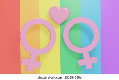 3d Transgender Symbol Abstract Two Pink Stock Illustration 1513843886 ...