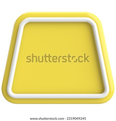 3D trapezoid button. Empty button. 3D illustration. Foto stock © 