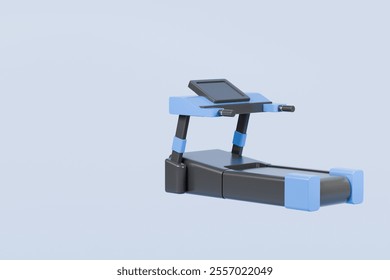 3d Treadmill exercise running icon. Health, Wellness and Exercise fitness running weight concept. Minimal Cartoon Treadmill running machine in gym icon isolated on transparent background. 3d render. - Powered by Shutterstock