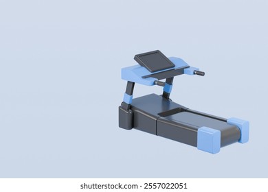 3d Treadmill exercise running icon. Health, Wellness and Exercise fitness running weight concept. Minimal Cartoon Treadmill running machine in gym icon isolated on transparent background. 3d render. - Powered by Shutterstock