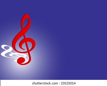 3d treble clef background