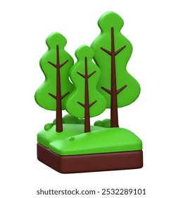 3D Tree Icon, perfect for nature-themed projects, gardening apps, or environmental awareness graphics - Powered by Shutterstock