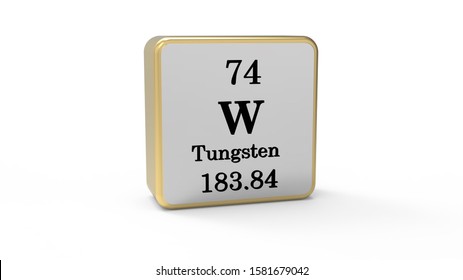 3d Tungsten Element Sign. Stock Image