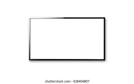 A 3D TV Frame With A White Background.