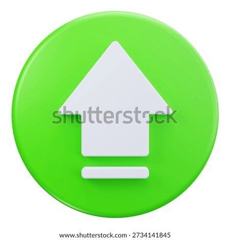 3D Upload Arrow Action User Interface