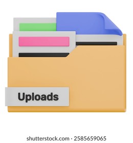 3D Uploads Folder Name Icon