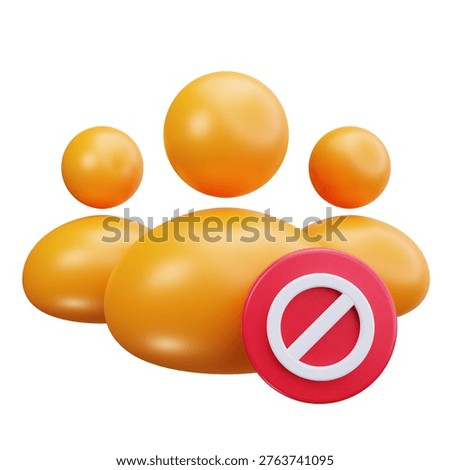 3D User Group Block Access Restriction Icon