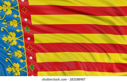 3D Valencia Flag