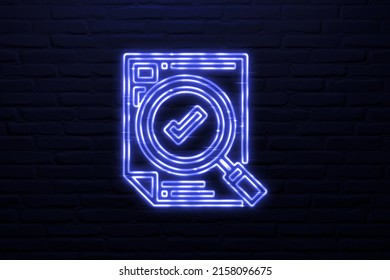 3D Valuable Insights Icon Neon Sign