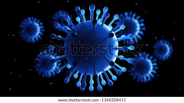3D Virus And Bacteria Illustration Render.
Microscopic View. Science
concept.