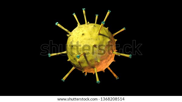 3D Virus And Bacteria Illustration Render.\
Microscopic View. Science\
concept.