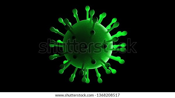 3D Virus And Bacteria Illustration Render.
Microscopic View. Science
concept.