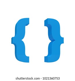 3d Volumetric Letter Fancy Brackets
