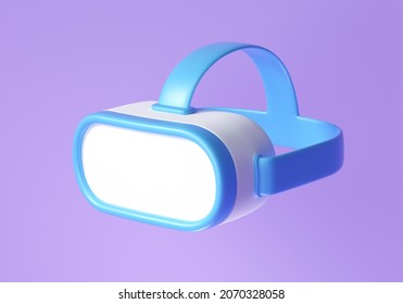 3D VR Goggles Icon, Virtual Reality Technology, Metaverse. 3d Render Illustration