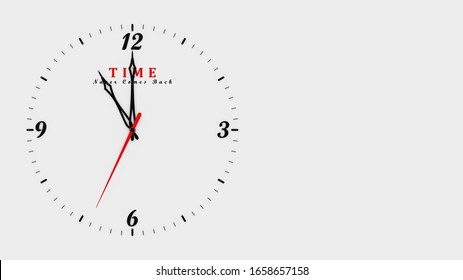 3D Wall Clock Background, Timetable Schedule, 3D illustration, 3D rendering, 11AM/PM,