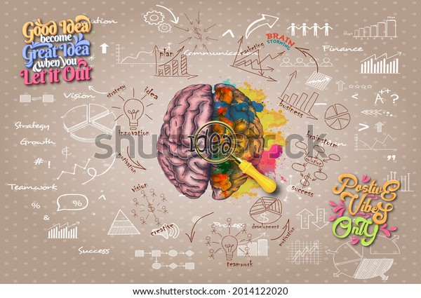 3d wallpaper, Corporate office theme brain illustration