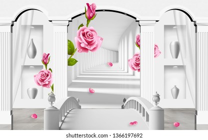 3d Wallpaper Design Flower Stock Illustration 1366197692 | Shutterstock