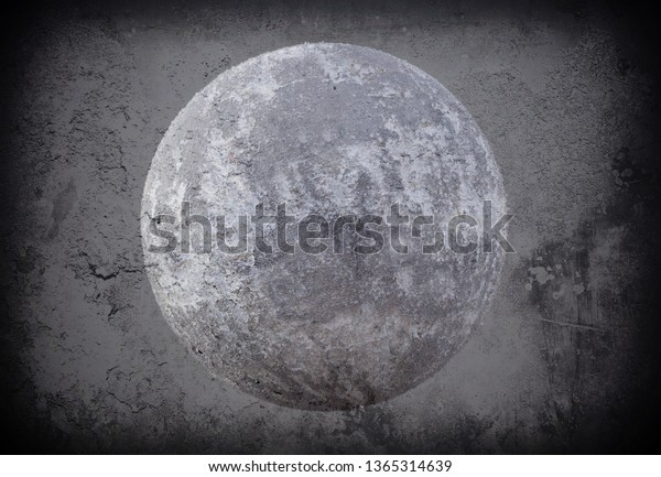 3d wallpaper design with grunge background and moon for photomural