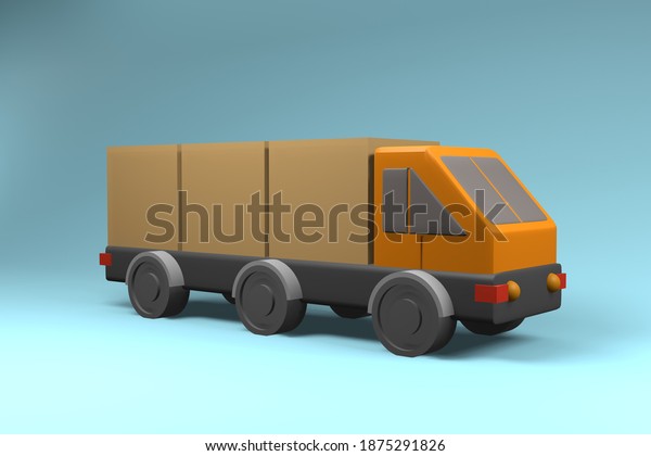 3d warehouse\
truck icon. 3d rendering illustration of warehouse truck. Isolated\
3d illustration of logistic\
truck