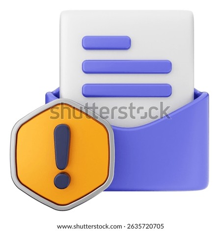 3d warning alert caution sign