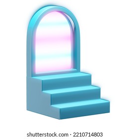 3D Warp Gate Icon Illustration Render