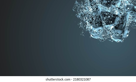 3d Water Splash Abstract Animation Background