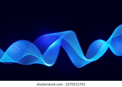 3D Waves Technology Abstract Background