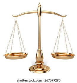 3D. Weight Scale, Scales Of Justice, Law.