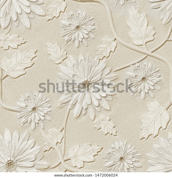 3D White Flower Wallpaper