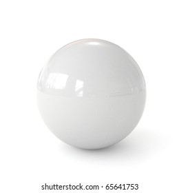 3d White Ball Isolated On White Background