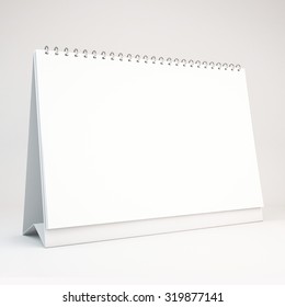 3d White Blank Calendar