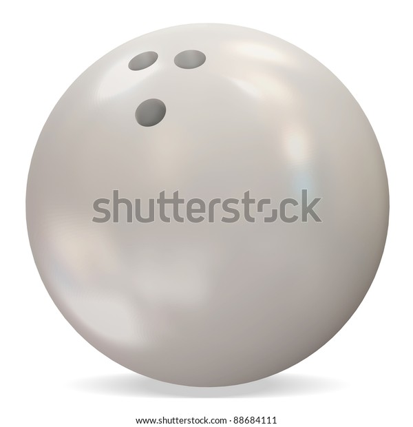 白い背景に3d白いボウリングボール のイラスト素材