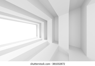 Modern Office Interior Design White Architecture Stock Illustration ...