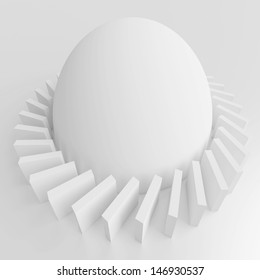3d White Creative Technology Background