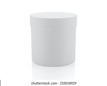 3D White Cylinder, Box, Packaging Design 