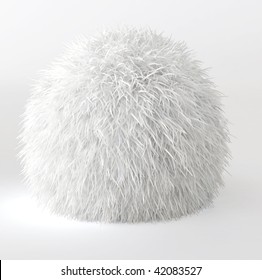 3d White Fur Ball