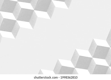 3d White Paper Craft Cubic Patterned Stock Illustration 1998362810 ...