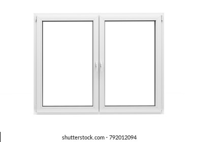 3d Window Frame On White Background