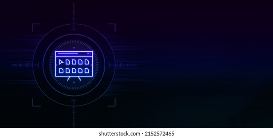 3D Windows Artifacts Icon Neon Sign