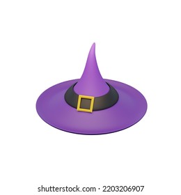 3D Witch Hat Icon Illustration Render