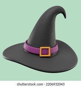 3d Wizard Hat Icon Halloween Illustration