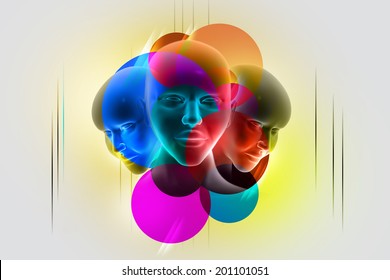 3d Women Face Stock Illustration 201101051 | Shutterstock