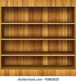 3d Wooden Book Shelf