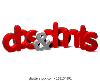 3D Word Dos And Donts On White Background  