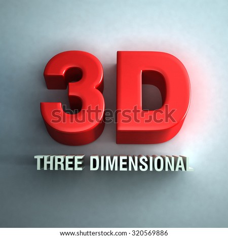 3D word logo