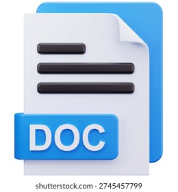 3D Word Processing Document File