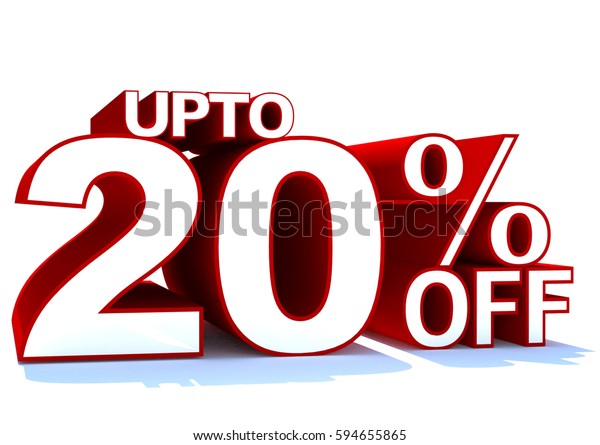 3d Word Upto 20 Percent Off のイラスト素材 594655865