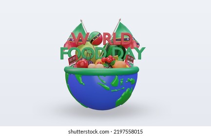 3d World Food Day St Kitts And Nevis