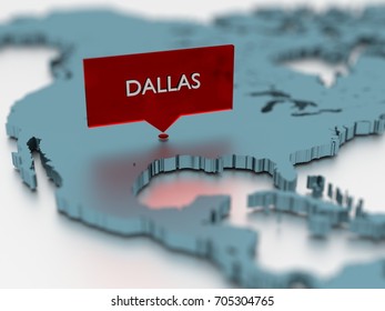 3d World Map Sticker - City Of Dallas