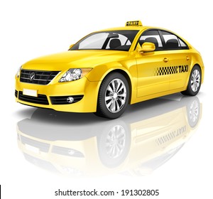 3D Yellow Taxi